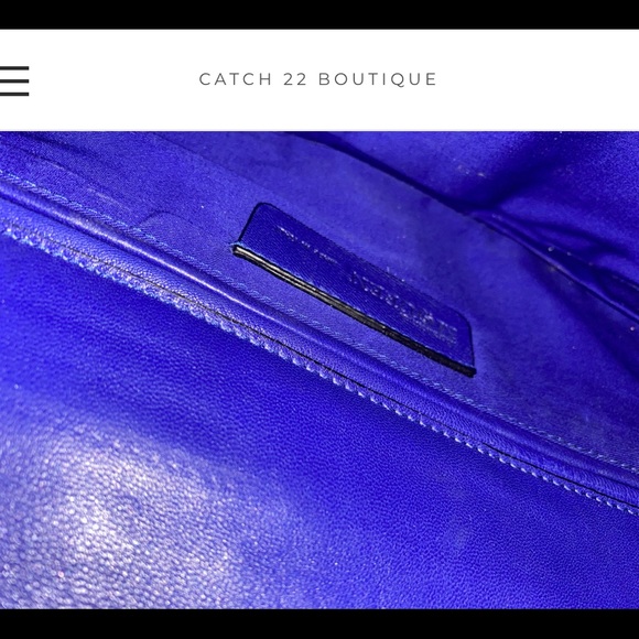 Alexander McQueen Double Flap Navy Clutch - Picture 11 of 11